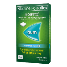 Nicotine Polacrilex (NICORETTE®) 2mg Medicated Chewing Gum